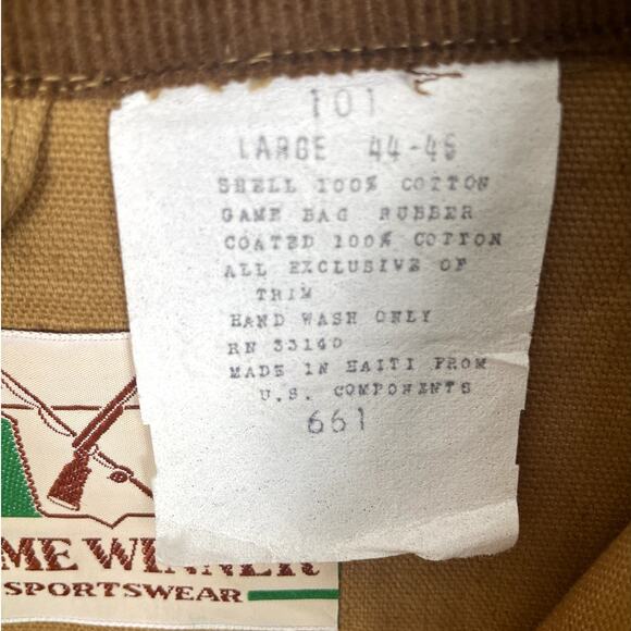 Vintage Game Winner Outdoorsman Hunting Coat Men's Size Large DEAD STOCK - Picture 10 of 11